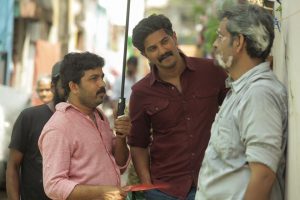 കമ്മട്ടിപ്പാടം ചിത്രീകരണത്തിനിടെ രാജീവ് രവിയും ദുല്ഖര് സല്മാനും