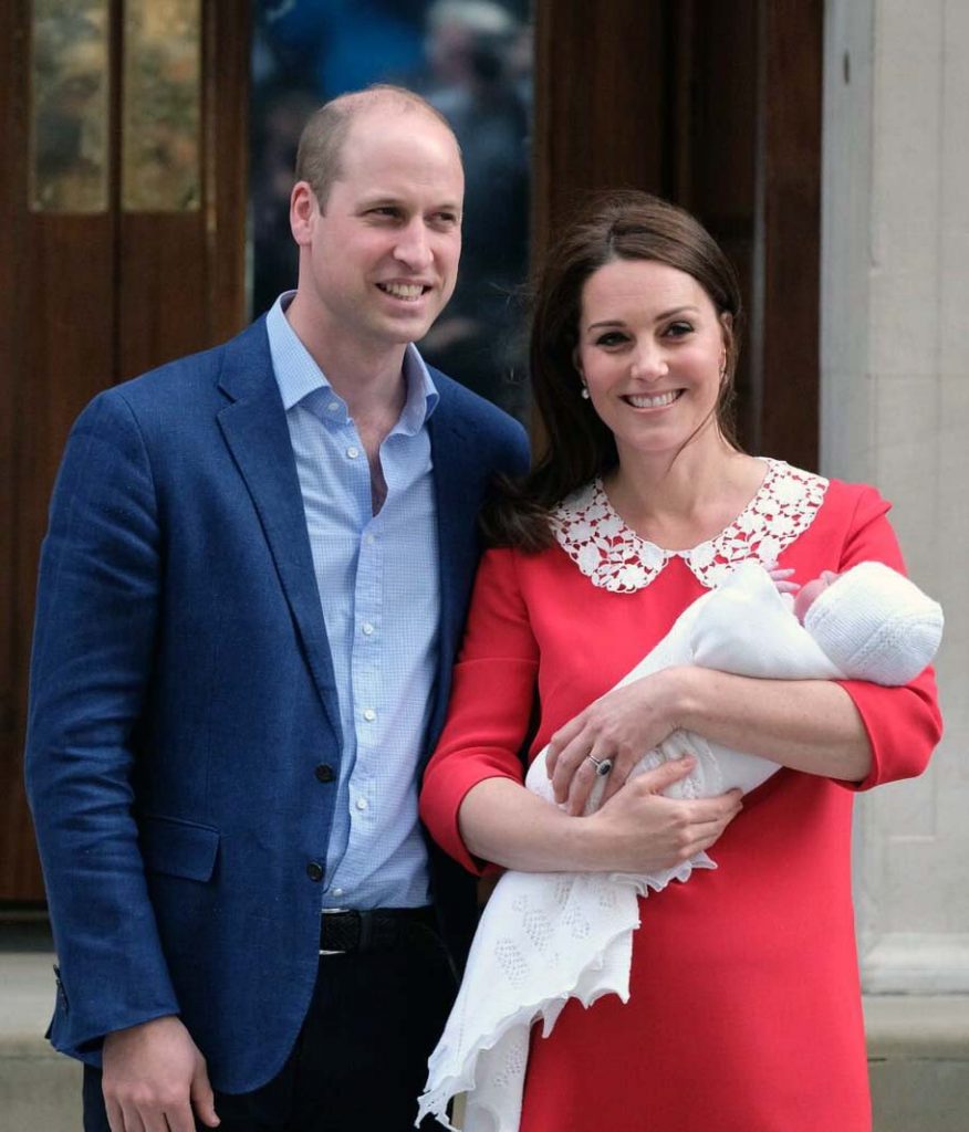 Prince William and Kate Middleton with their third born