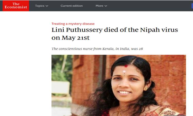 the economist published article about nurse lini