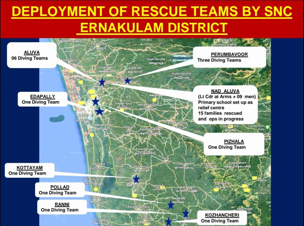 Kerala Rains Deployment of Rescue Teams By SNC Ernakulam